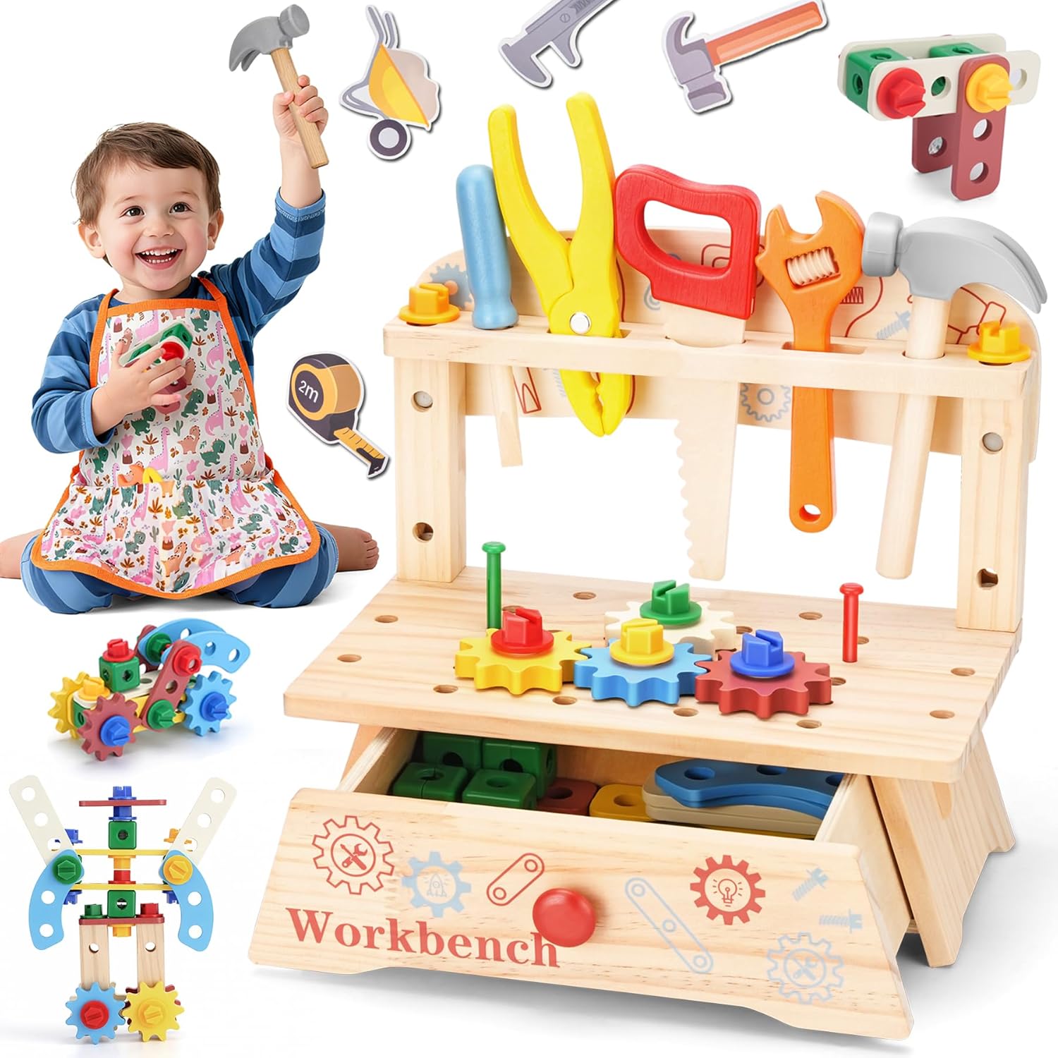 Gardening Tools Girls - Banco de ferramentas de madeira para