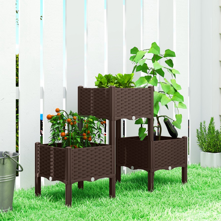 Canteiro elevado de plástico c - Self-Watering Planter avaliação e preço