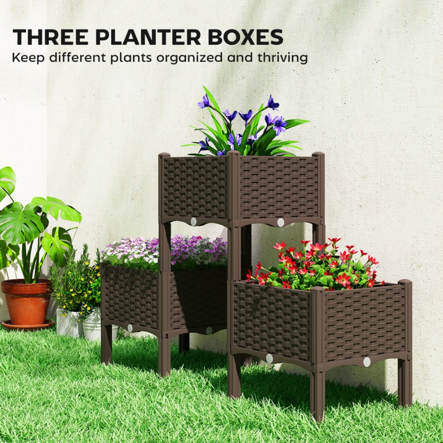 Canteiro elevado de plástico c - Self-Watering Planter avaliação e preço