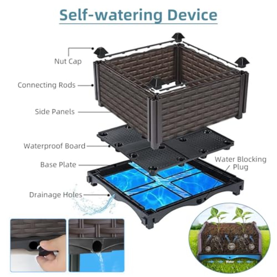 Jardineira elevada autoirrigáv - Self-Watering Planter avaliação e preço